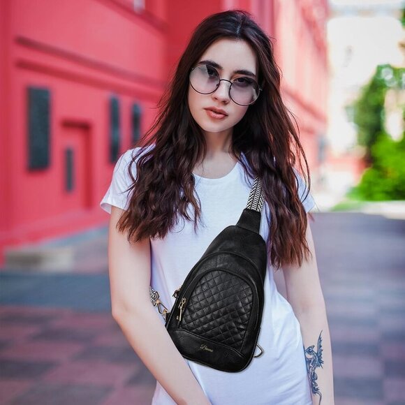Crossbody Bags for Women Anti Theft Small Sling Handbag with Zipper Lock Vegan L - Picture 7 of 7